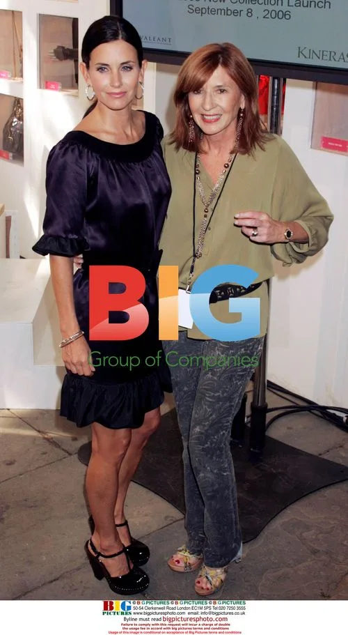 Courteney Cox and Nicole Miller at Kinerase Press Conference