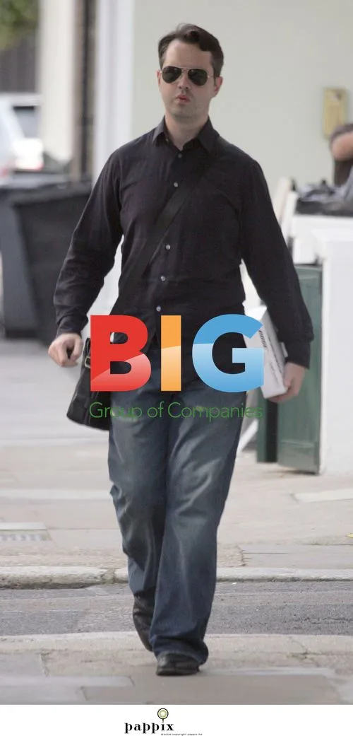 Jimmy Carr Chatting with Friend in London