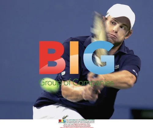 Andy Roddick returns ball to Kristian Pless at US Open