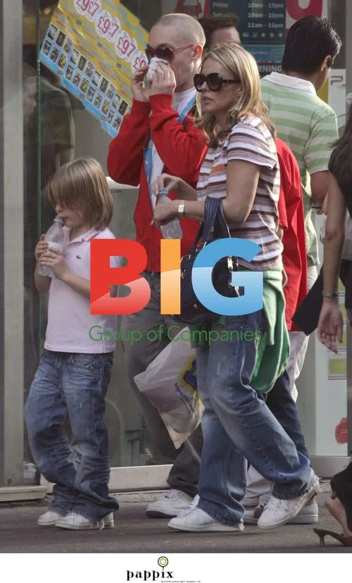 Patsy Kensit and boyfriend out with her kids