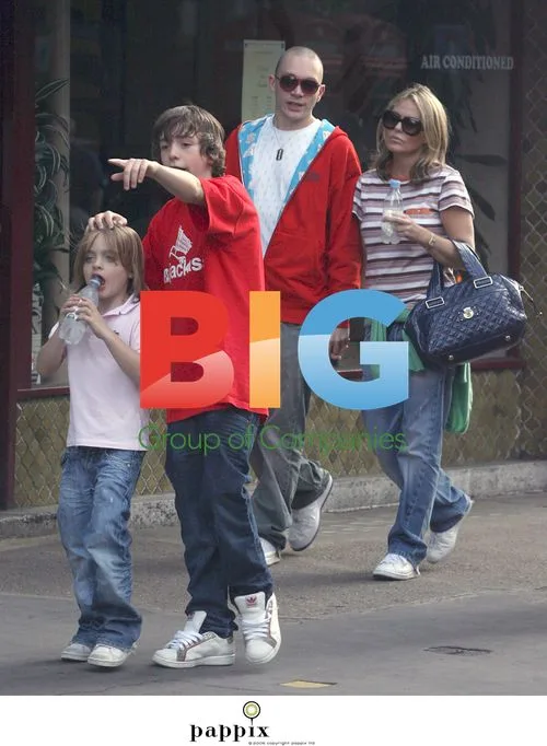 Patsy Kensit and boyfriend Lee Potter with her sons