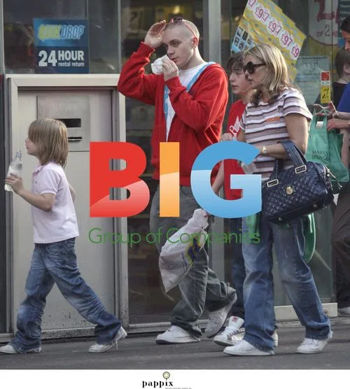 Patsy Kensit with sons and new boyfriend