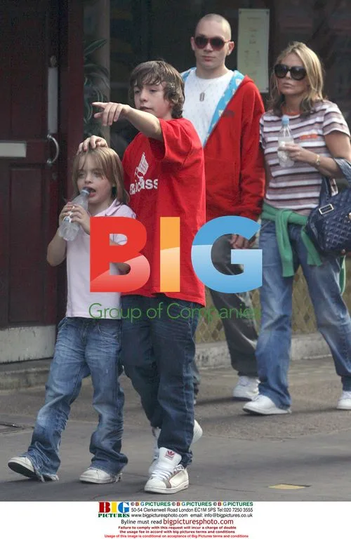 Patsy Kensit and boyfriend with her sons