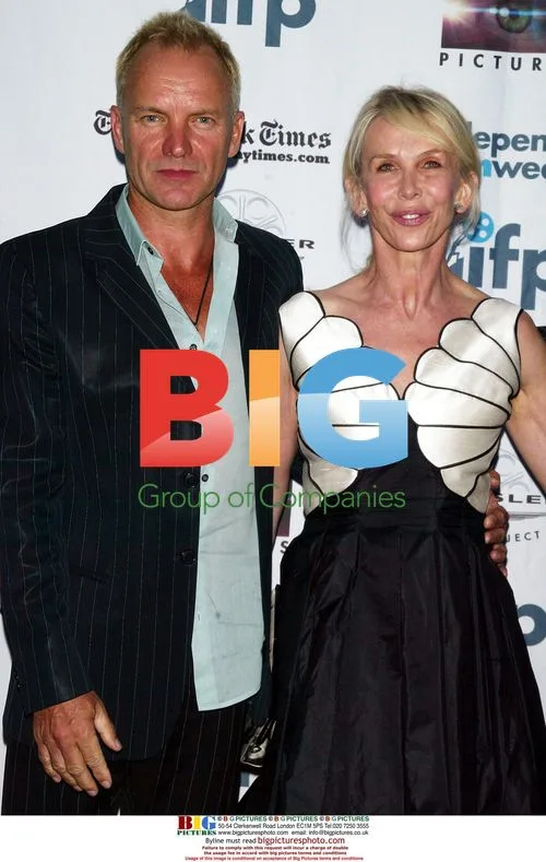 Sting and Trudie Styler at film premiere