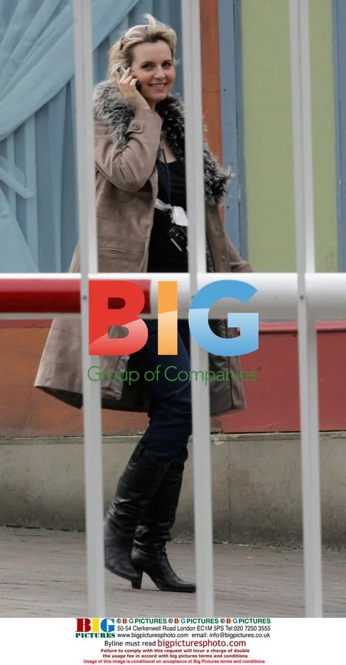 Debra Stephenson on Coronation Street set