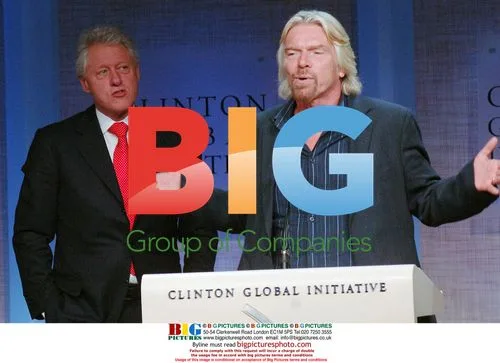 Clinton and Branson at CGI event