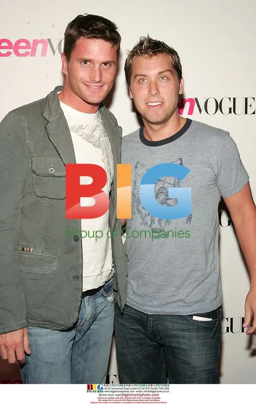 LANCE BASS and REICHEN LEHMKUHL arrive at Teen Vogue party