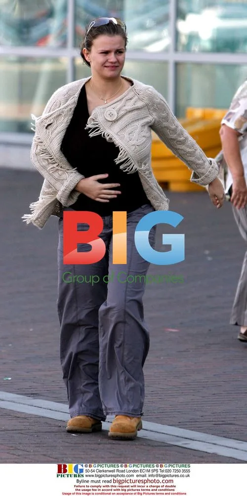 Pregnant Kerry Katona at Car Wash