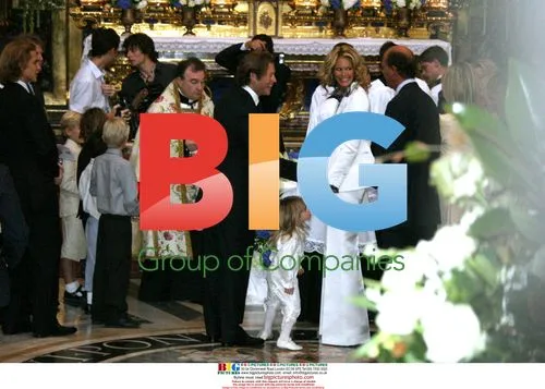 Elle Macpherson and ex-husband Christening