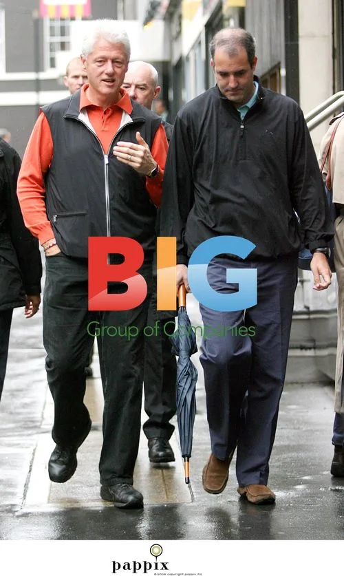 Bill Clinton Leaving London Hotel