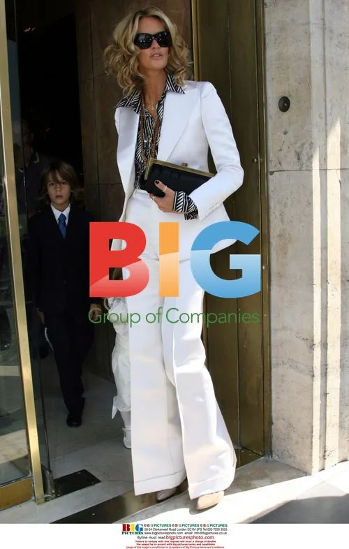 Elle Macpherson and ex-husband at son's christening