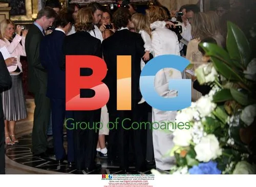 Elle Macpherson and ex-husband at christening