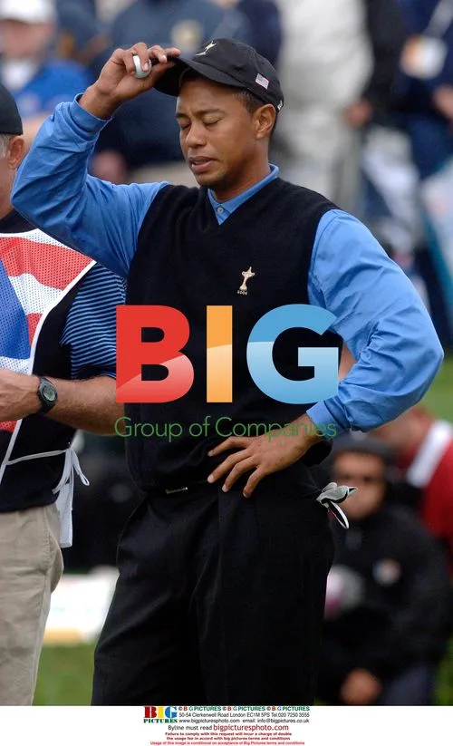 Tiger Woods reacts to missed putt at Ryder Cup