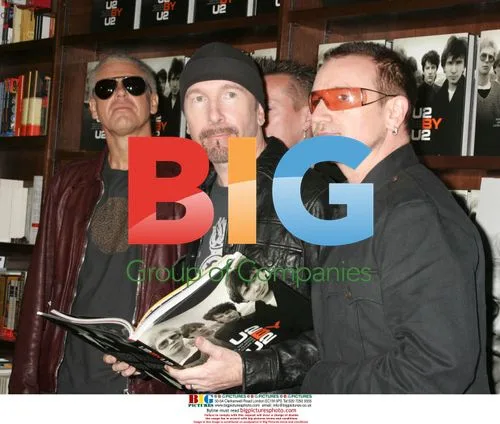 U2 Band Members at Book Signing
