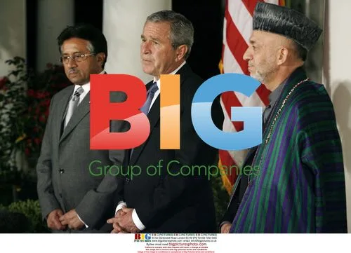 Bush Meets with Musharraf and Karzai