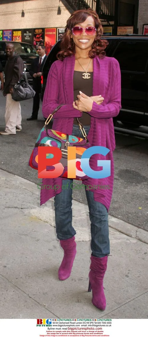 Singer MONICA arrives for TV appearance