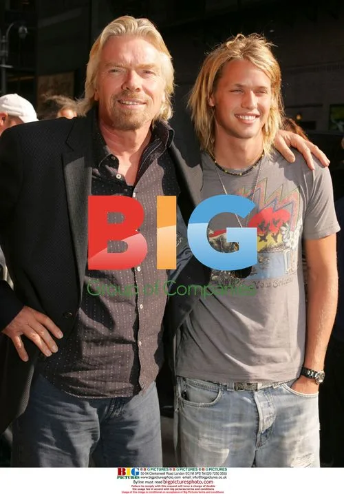 Richard Branson and son Sam at 'The Late Show'