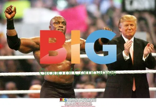 Bobby Lashley and Donald Trump Celebrate Wrestlemania 23 Victory