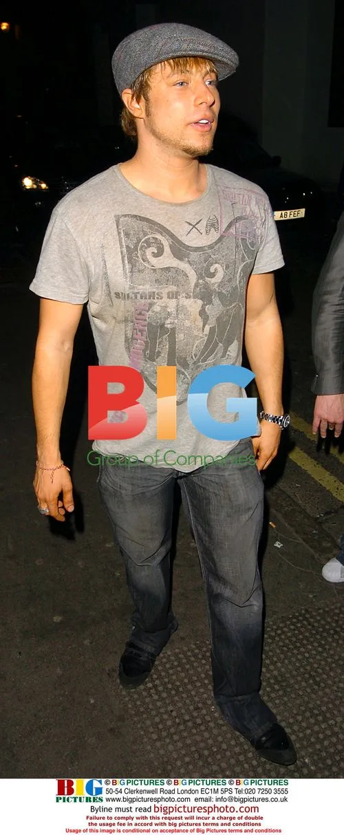 Duncan James Leaves Club with Friend