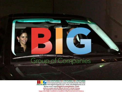 Courteney Cox and Ian Hart Leaving Restaurant