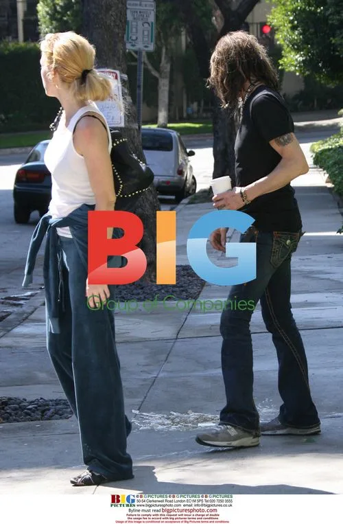 Singer Steven Tyler and Girlfriend Erin Brady Get Coffee