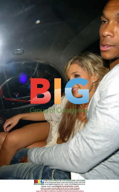 Danielle Lloyd and Marcus Bent leaving Pangaea Club