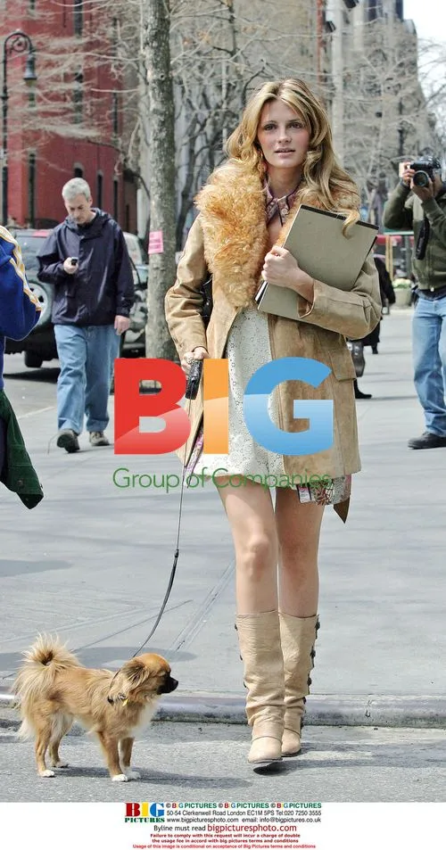 Mischa Barton and Dog Ziggy in NYC