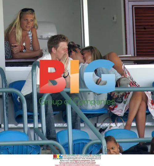 Prince Harry and Chelsy Davy at Cricket Game