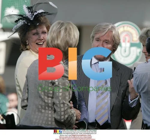 Cilla Black, Sue Barker and Ken Roache at Grand National