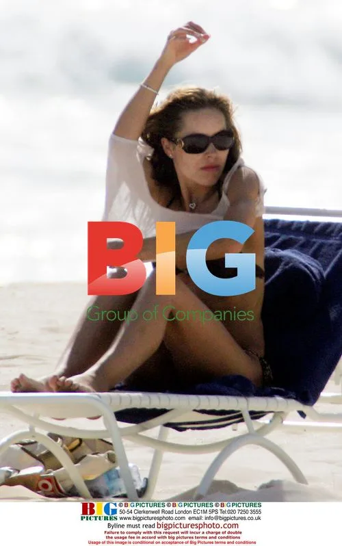 Rachael Flintoff Sunbathing Alone in Barbados
