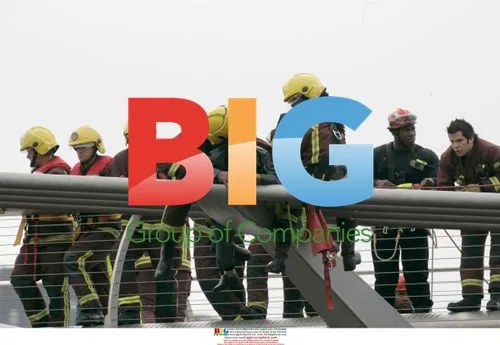 Firemen Attempt to Deter Man on Millenium Bridge