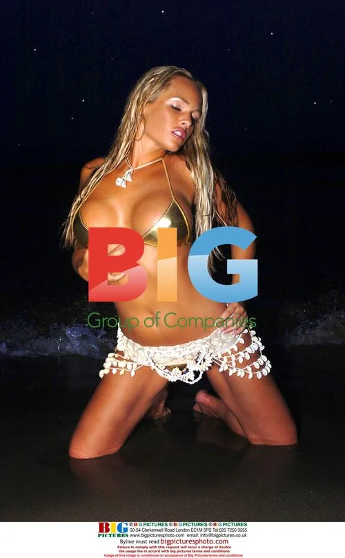 Model Holly McGuire cools down in Marbella