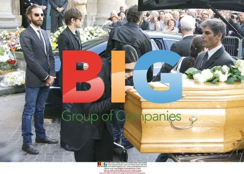 Mathias Crochon and Gaspard Ulliel at Jean-Pierre Cassel's Funeral
