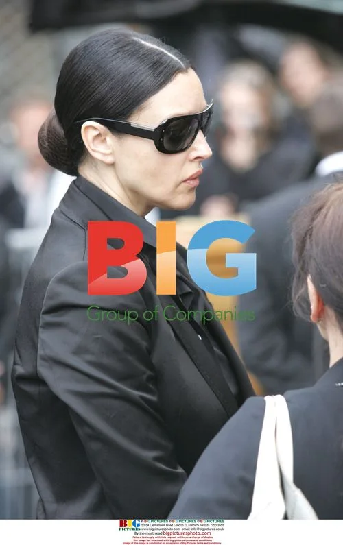 Monica Bellucci at Jean-Pierre Cassel Funeral