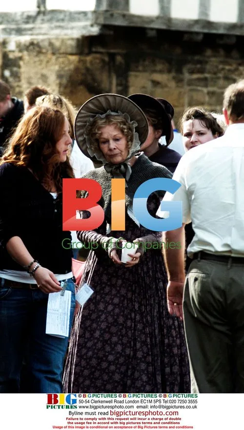 Judi Dench, Imelda Staunton and Barbara Flynn on set of Cranford Chronicles
