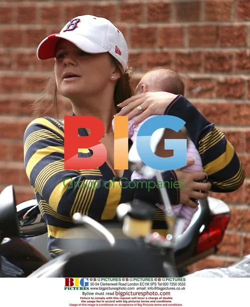 Kerry Katona and Mark Croft Ride Motorcycle