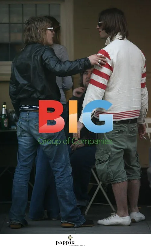 Liam Gallagher and brother Paul outside London pub