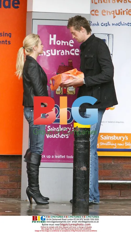 Peter Crouch and Abigail Clancy shopping in Manchester