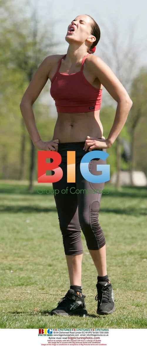 Model Sophie Anderton Exercising in Hyde Park