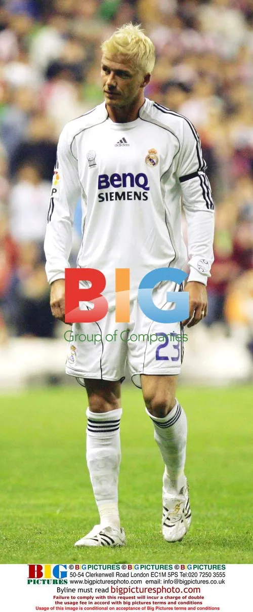 David Beckham's Blonde Hair Debut