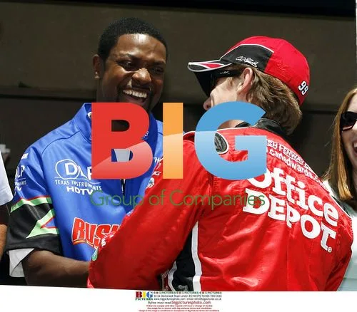 Chris Tucker and Carl Edwards at Nascar PA 500