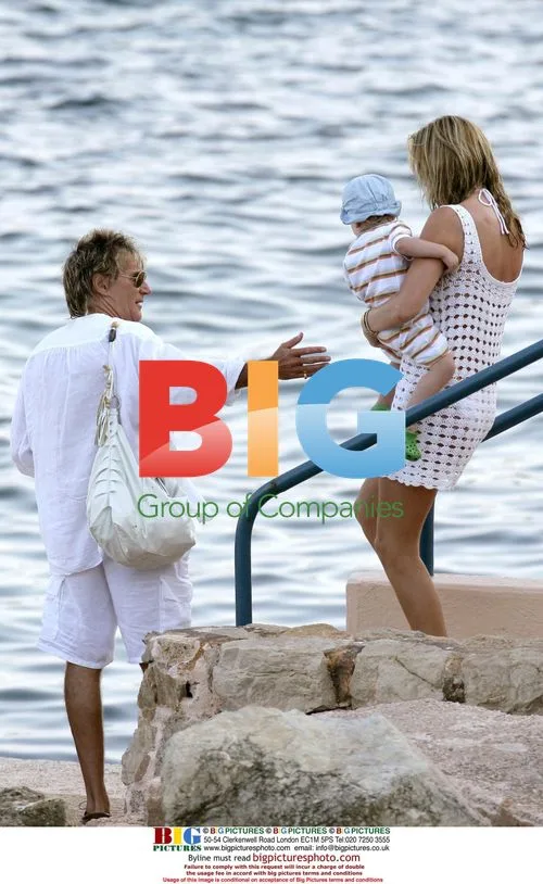 Rod Stewart and Family Vacation in France