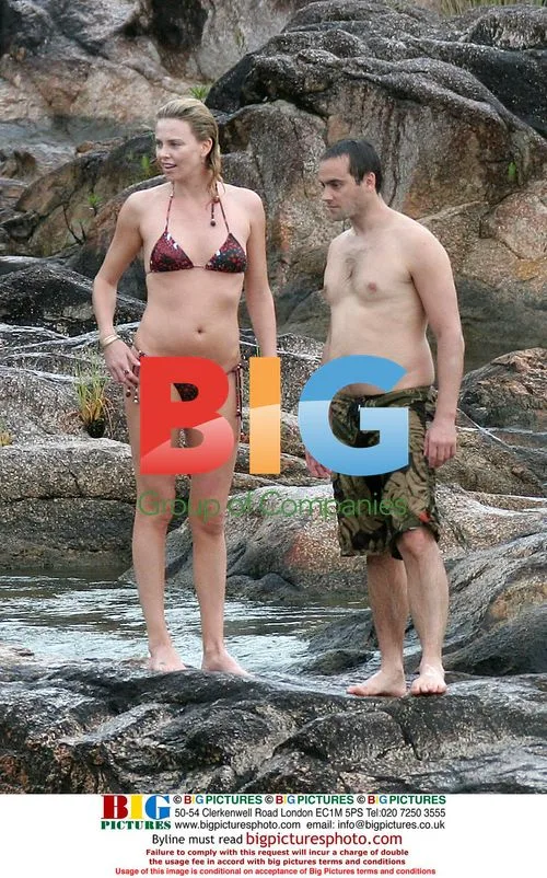 Charlize Theron and Stuart Townsend in Belize