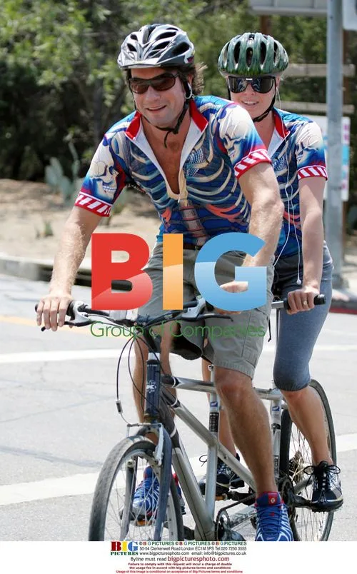 Newlyweds Jerry O'Connell and Rebecca Romjin Bike Together