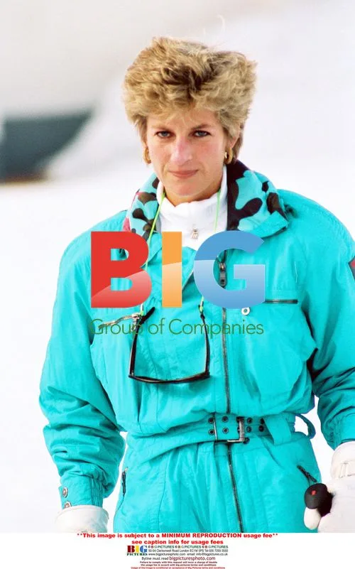Lady Di and Sons on Ski Holiday