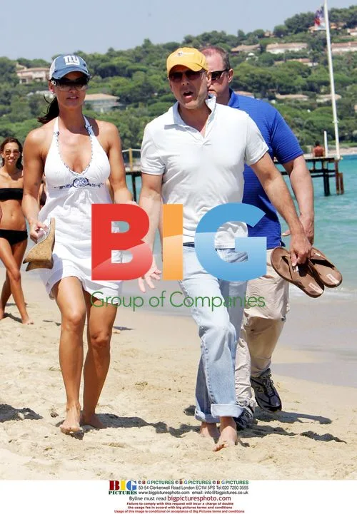 Bruce Willis with girlfriend Tamara Feldman in Saint-Tropez