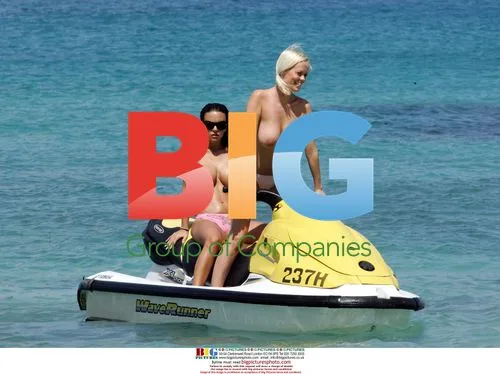 Models Lucy and Malene on Jet-Skis