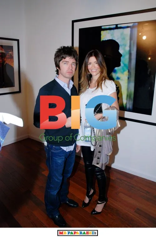 Sara McDonald and Noel Gallagher at Exhibition