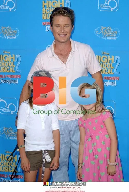 Billy Bush with daughters at 'High School Musical 2' premiere