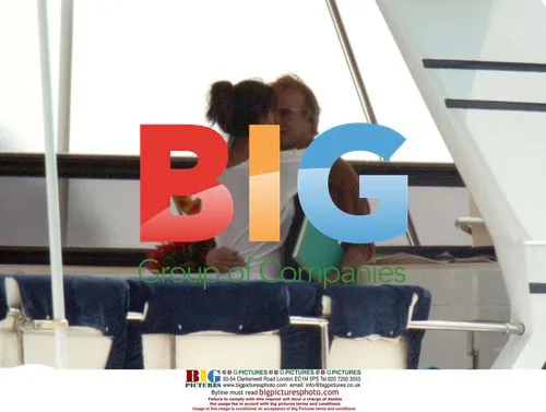 Sophie Marceau and Christophe Lambert on Boat in French Riviera